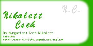 nikolett cseh business card